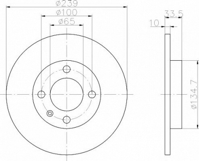 HELLA PAGID 8dd355104191 -  Тормозной диск